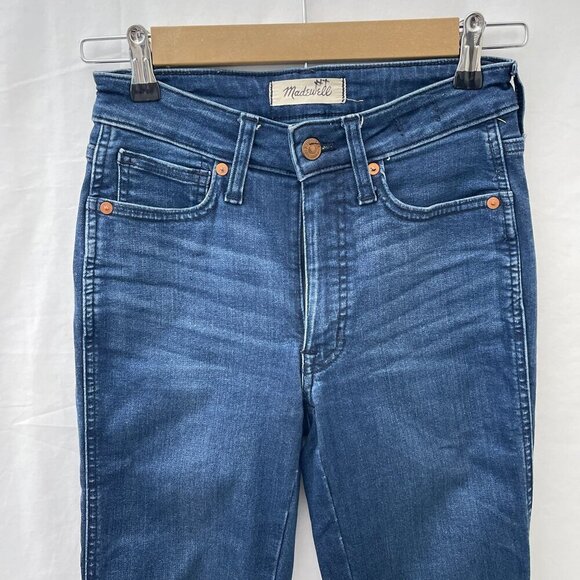 Madewell Curvy Mid-Rise Stovepipe Jeans Dark Wash Stretch Denim Womens 24 - Picture 4 of 15
